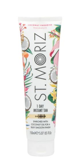 Бронзатор с легким эффектом засмаги St. Moriz Shinner 1 Day Tan Coconut Paradise (150 ml)