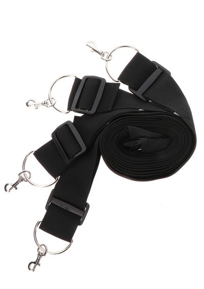 Фіксатори на ліжко з карабінами. чорні Bed Restraints Taboom Sex Aura | Зображення 3