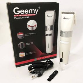 Машинка для точної стрижки бороди і волосся Gemei GM-6042 белый, Машинка для стрижки волосся без шуму IW-10