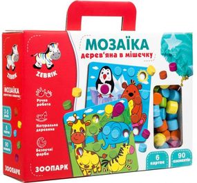 Настільна гра "Мозаїка. Зоопарк" ZB2002-02 Vladi Toys, гра-сортер, у коробці (4820195057179)