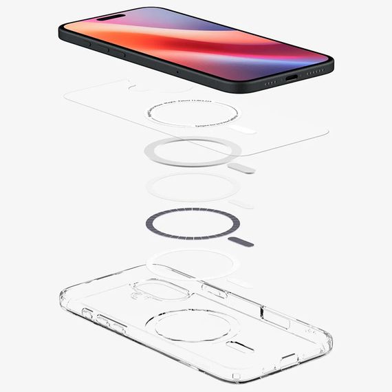 Чохол SGP Ultra Hybrid (MagFit) Apple iPhone 16 Plus (6.7") Прозорий | Зображення 3