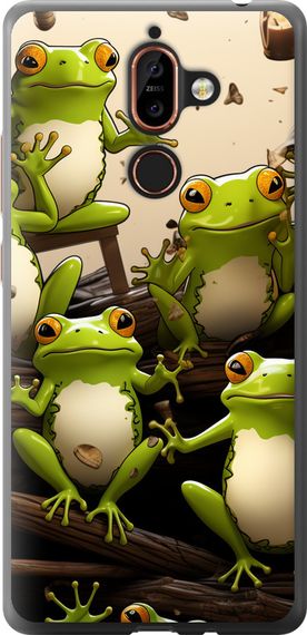 Чехол на Nokia 7 Plus Жабки "5656u-1354-17620"