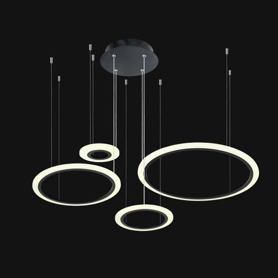 Подвесная люстра модерн BR-925S/4 LED 120W*2 BK | Зображення 3