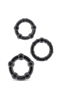 Набір ерекційних кілець STAY hard BLACK sexstyle