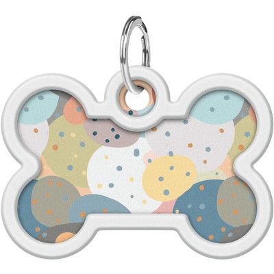 Адресник для животных WAUDOG Smart ID с QR паспортом "Абстракция", кость 40х28 мм (0640-0219) | Зображення 1