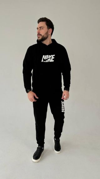Костюм з худі Nike чорний з великим лого | Зображення 4