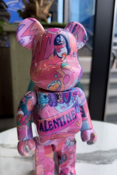 Bearbrick дизайнерська статуетка ведмідь Беарбрік 28 см mb013 рожева | Зображення 2