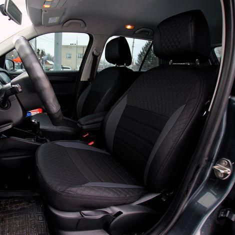 Чохли на сидіння з екошкіри та автотканини Geely Emgrand EC8 1 поколение 2010-2017 EMC-Elegant