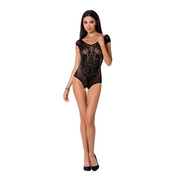 Бодістокінг Passion BS064 One Size, Black, боді, закрите плече, відкритий доступ | Зображення 2
