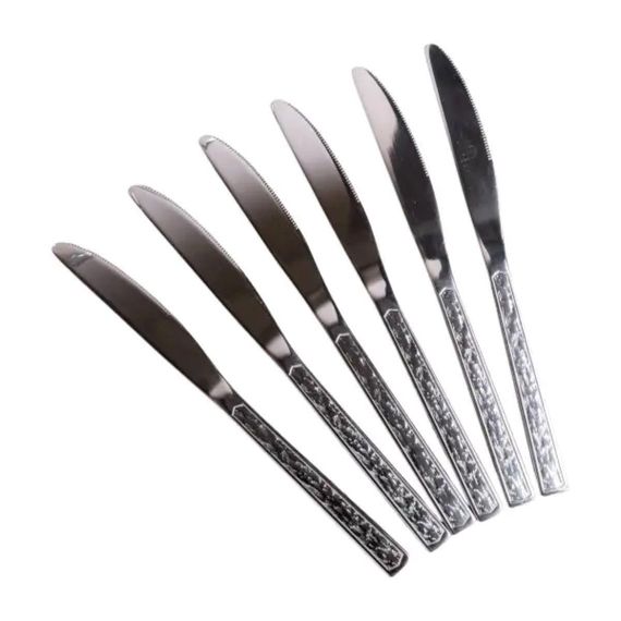Набір столових ножів 6 шт нержавіюча сталь гальванічне покриття HP692 | Зображення 2