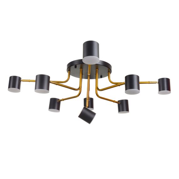 Люстра светодиодная потолочная 54W WW+NW+CW BK+G (BR-01 638C/9)