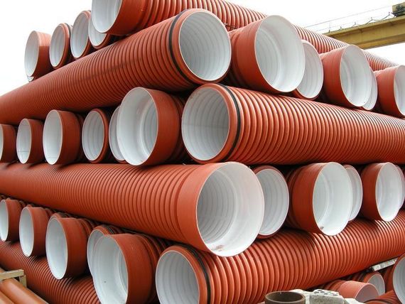 Труба двошарова гофрована ф600*6000 мм із поліпропілену — "InCor"SN8