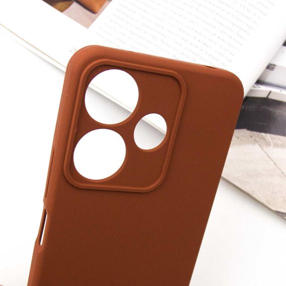 Чохол Silicone Cover Lakshmi Full Camera (AA) для Xiaomi Redmi 13 4G / Poco M6 4G Коричневий / Brown | Зображення 4