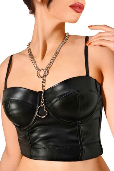 Украшение на шею Art of Sex Two Hearts Short Серебристый One Size