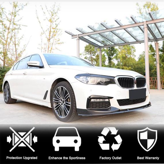 Накладки на передній бампер Flap V2 (для M-Sport 2017-2020, Карбон) для BMW 5 серія G30/31 рр | Зображення 2