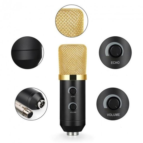 Конденсаторный студийный микрофон VGS M-800U PRO-MIC со стойкой и ветрозащитой | Зображення 3