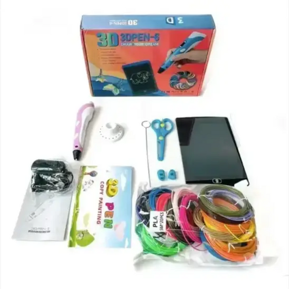 Набір дитячої творчості 3д-ручка та планшет для малювання, 3D моделювання, 3д-ручка від мережі набори для малювання | Зображення 6