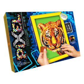 Набор для творчества "Мозаика Пиксель: Тигр" РМ-01-05, 21х29,7 см, рамка в наборе