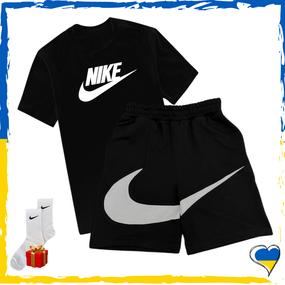 Набор шорты Nike Big Swoosh и футболка Nike. Комплект Найк Биг Свуш XS/S
