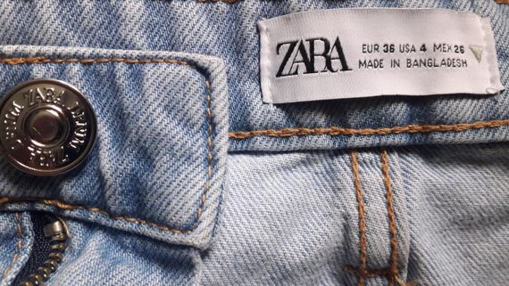 Шорты шортики джинсовые ZARA высокая талия | Зображення 9