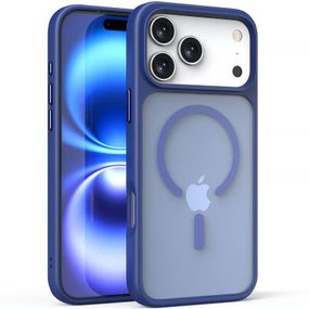 TPU+PC чохол Metal Buttons with MagSafe для Apple iPhone 17 Pro (6.3") Синій / Navy Blue