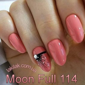 Гель-лак Moon Full №114 лососево-рожевий 8мл