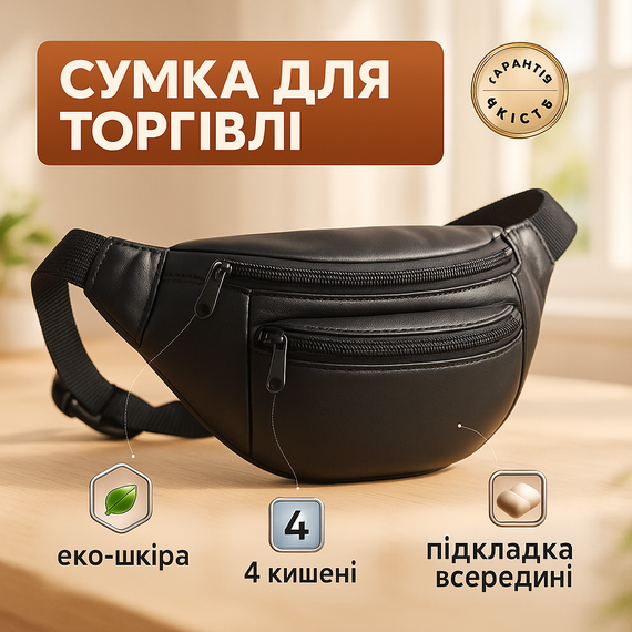 Сумка бананка для походов, Мужская сумка бананка украинского производства, Сумка-бананка с ремешком RB-15