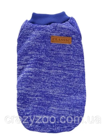 Кофта для собак и котов EcoToys Navy Blue L рябая синяя A: 36 см B: 44 см C: 29 см L-7113