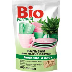 Средство для ручного мытья посуды Bio Formula Авокадо та Алое дой-пак 500 мл (4823015900020) - Топ Продаж!