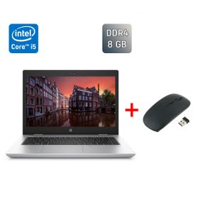 Ультрабук HP ProBook 640 G4 / 14" (1920x1080) IPS / Intel Core i5-8250U (4 (8) ядра по 1.6 - 3.4 GHz) / 8 GB DDR4 / 256 GB SSD / Intel UHD Graphics 620 / WebCam / Fingerprint / Windows 10 б/в + Подарунок Бездротова миша / USB