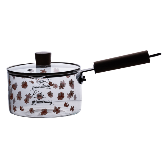 Скляний ківш із кришкою для кухні 1.8 л ручкою і носиком HP-34-19 | Зображення 4