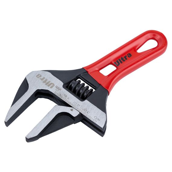 Ключ розвідний Ultra з тонкими губками укорочений 155 мм 0-41 мм CrV (4100232) | Зображення 3