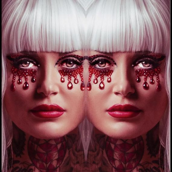 Маска вампіра зі страз Vampire Rhinestone Stick-On Jewels Leg Avenue Sex Aura | Зображення 1