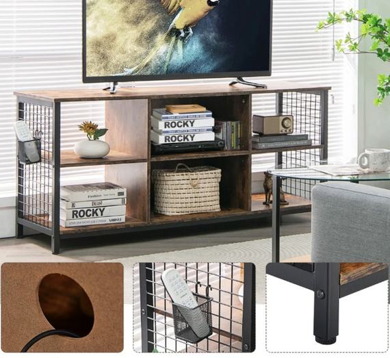 Тумба під ТВ Costway Ketrin в стилі Loft | Зображення 4