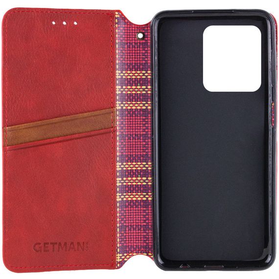 Шкіряний чохол-книжка GETMAN Cubic (PU) для ZTE Blade A55 4G Червоний | Зображення 5