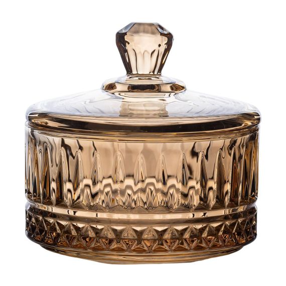 Цукерниця з кришкою Ø 10 см скляна HP-YH-75