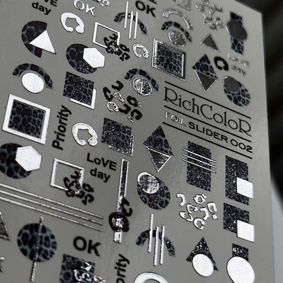 Фольгований слайдер RichColor 002 на водяній основі (6.5x9.5см)