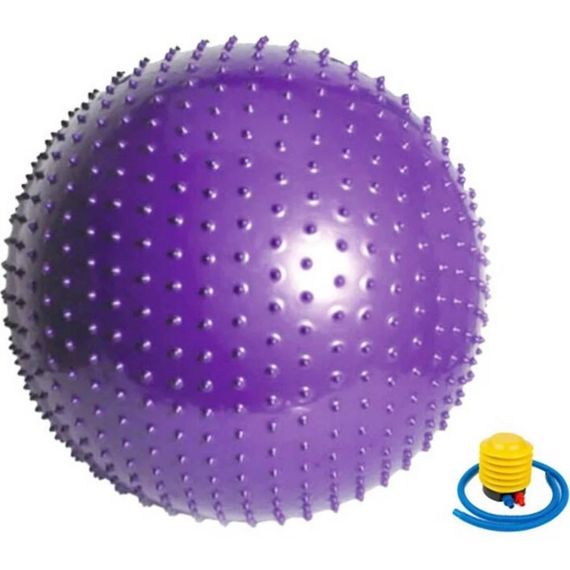 Мяч для фитнеса (фитбол) массажный "HMS" NE-MAS-65-V фиолетовый 65 см