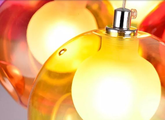 Люстра підвісна на 7 лампочок 26242 Хром 35-140х36х36 см. | Зображення 6