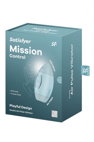 Вакуумний вібратор подвійної дії у вигляді Ракети Satisfyer Mission Control, блакитний sexstyle | Зображення 5