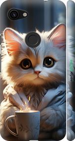 Чохол на Google Pixel 3a XL Білий кіт "5646m-1713-2448"