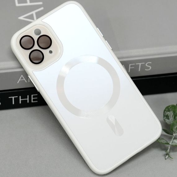 Чохол TPU+Glass Sapphire Midnight with MagSafe для Apple iPhone 12 Pro Max (6.7") Білий / White | Зображення 2