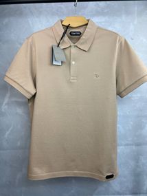Трикотажне бежеве поло Tom Ford Logo "TF" Beige f685