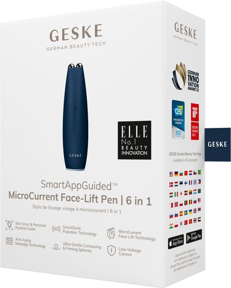 Мікрострумова ручка для підтяжки шкіри обличчя GESKE MicroCurrent Face-Lift Pen 6в1 midnight | Зображення 7