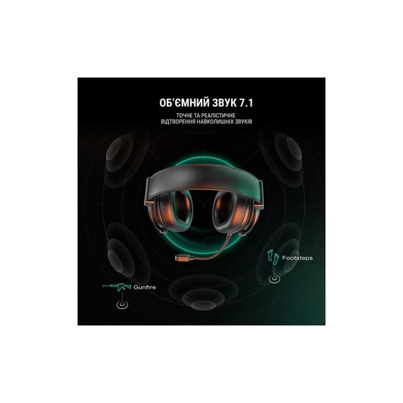 Навушники Fifine H6 RGB 7.1 Black (H6) | Зображення 9