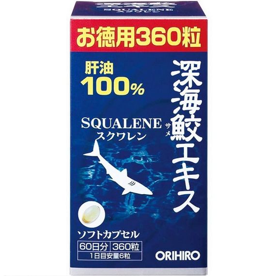 Масло из печени акули Orihiro Squalene 300 mg 360 Caps