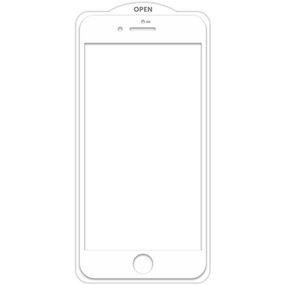 Захисне скло SKLO 5D (тех.пак) для Apple iPhone 7 plus / 8 plus (5.5") Білий / Біла підкладка