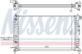 Радіатор охолодження двигуна VAUXHALL VECTRA, OPEL VECTRA, NISSENS (630771)
