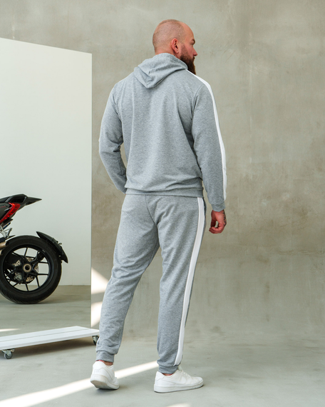 Костюм Лампас весна сіро-білий L XL | Зображення 8