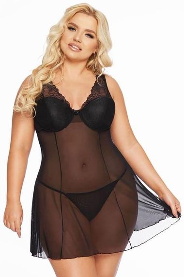 Сорочка Softline Berta Чорний 3XL